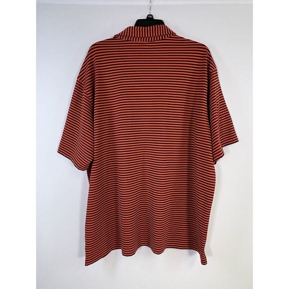Walter Hagen Men's 11 Majors Short Sleeve Blue Orange Stripe Golf Polo Shirt XXL - Picture 2 of 9